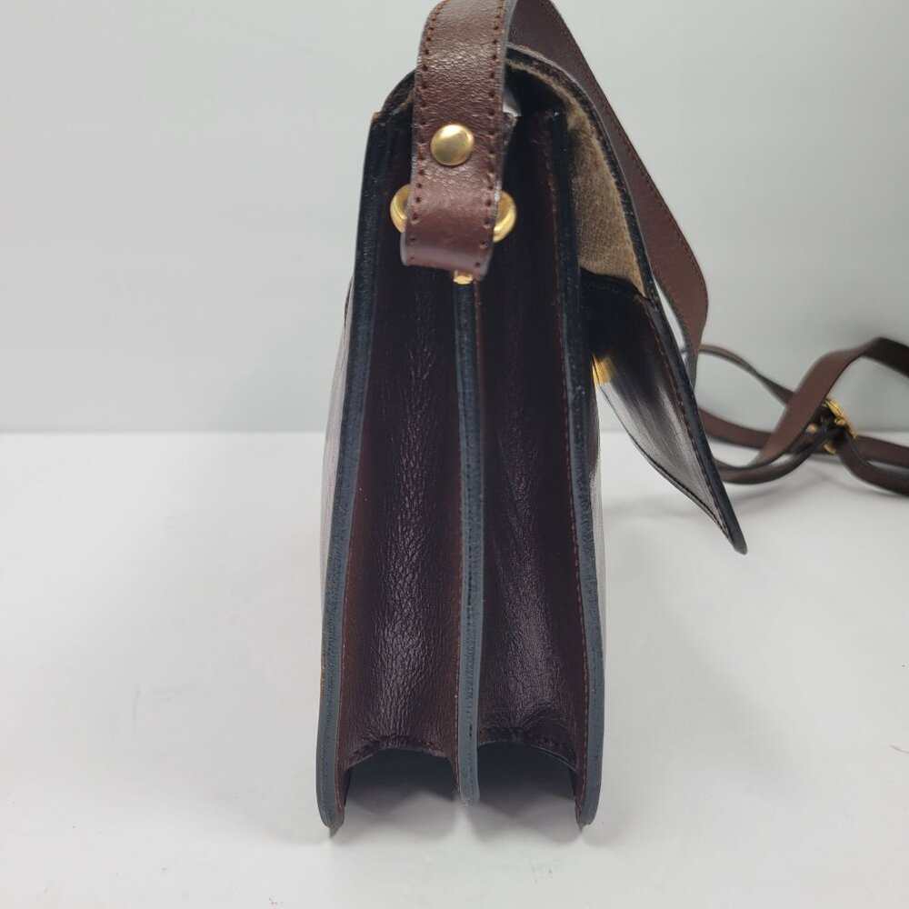 Moscardini Women's Brown Leather Crossbody Bag Made In Italy - Picture 3 of 12